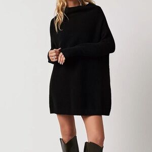 Free People Ottoman Slouchy Tunic in Black